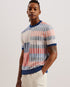 BARDA-Knitwear-SS Regular Striped Knitted T-Shirt- Ted Baker Romania
